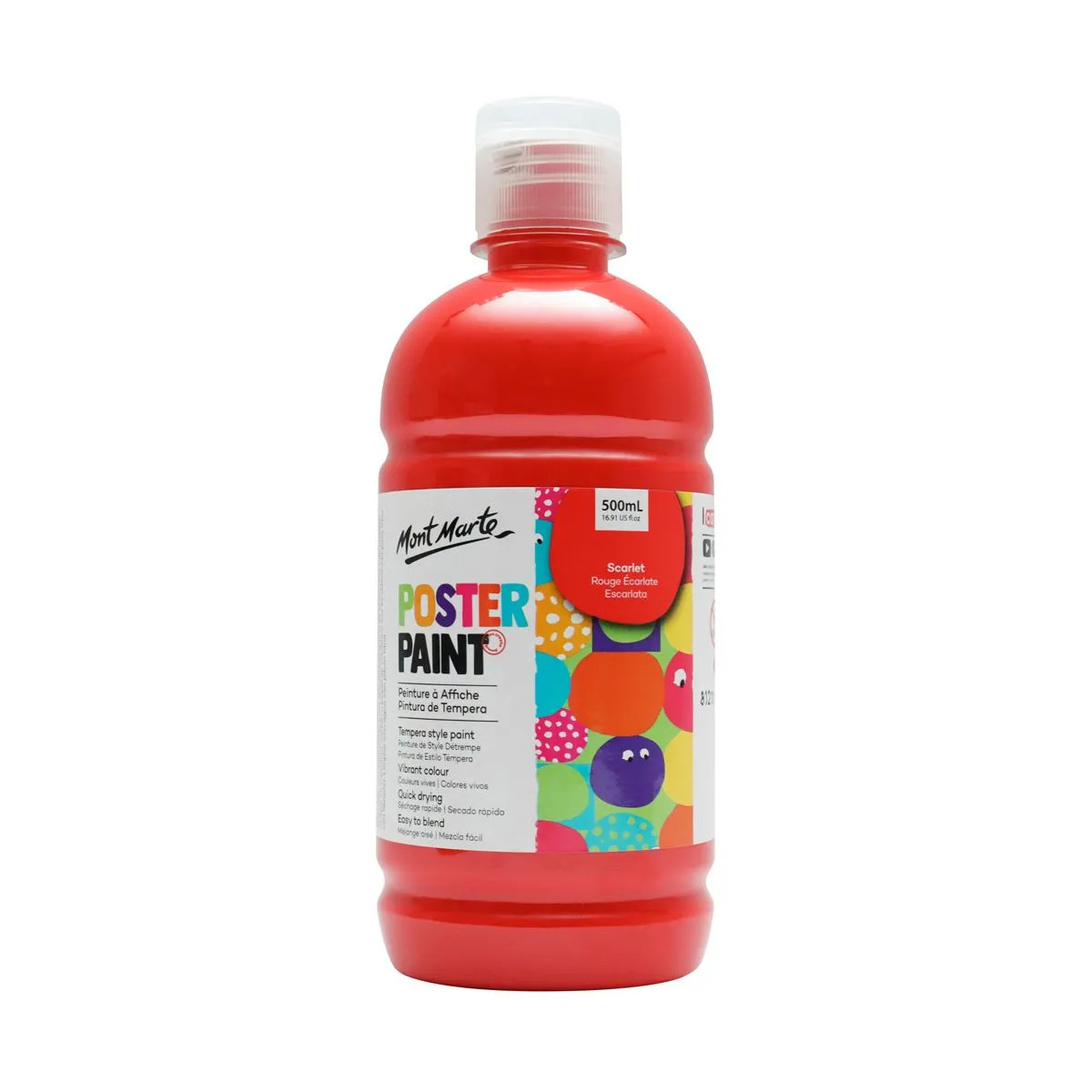 Mont Marte Poster Paint 500ml Scarlet