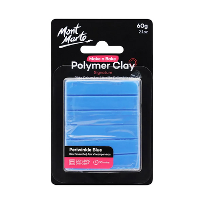 Mont Marte Make n Bake Polymer Clay 60gm Periwinkle Blue