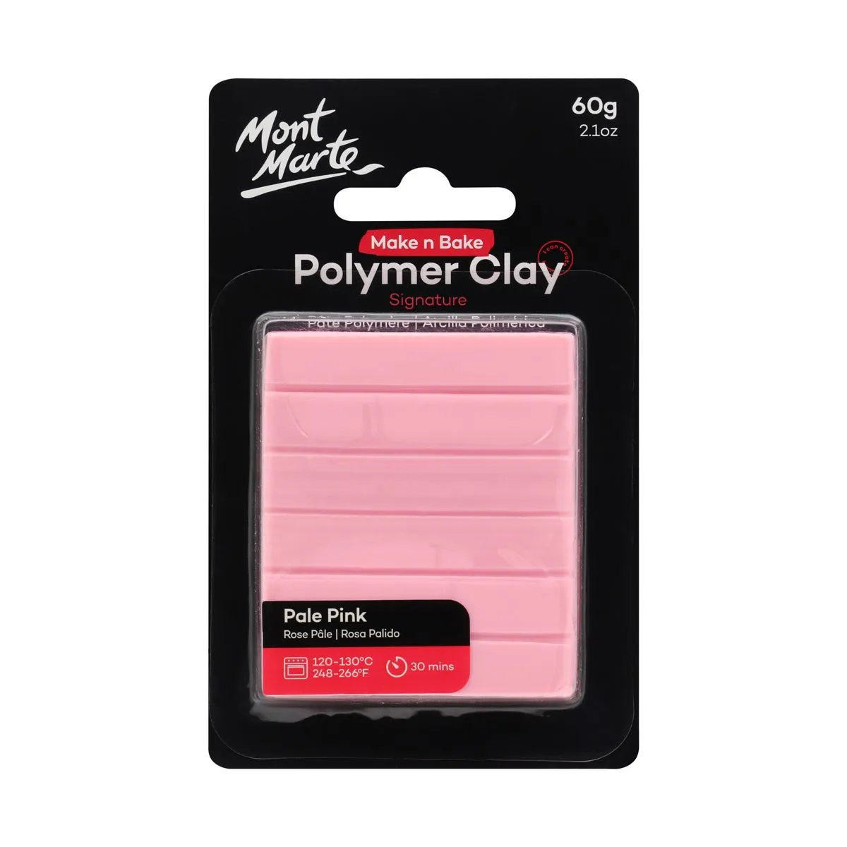 Mont Marte Make n Bake Polymer Clay 60gm Pale Pink