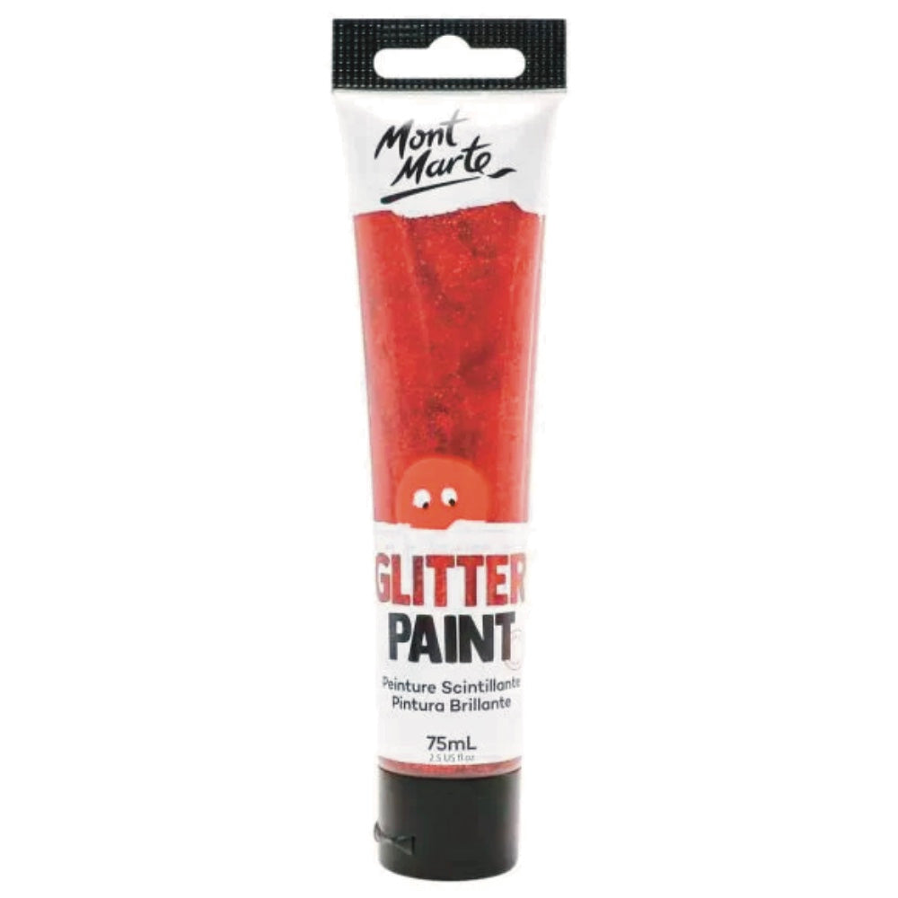 Mont Marte Glitter Paint 75ml Red