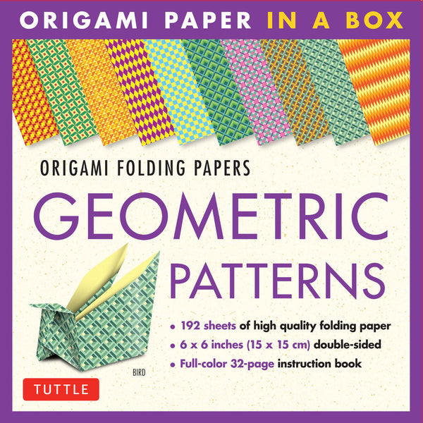 Origami Paper in a Box - Abstract Patterns: 192 Sheets of 6x6 Inch High-Quality Origami Paper & 32-page Instructional Book