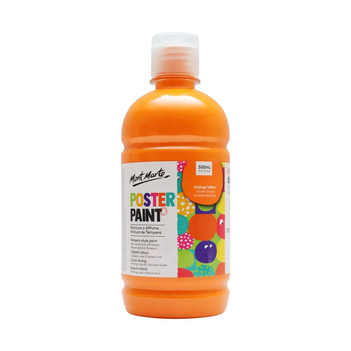 Mont Marte Poster Paint 500ml Orange Yellow