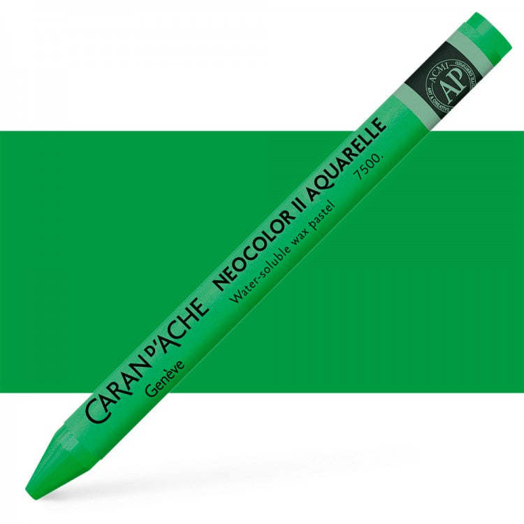 Caran DAche NEOCOLOR II Water Soluble Wax Oil Pastel Emerald Green 210