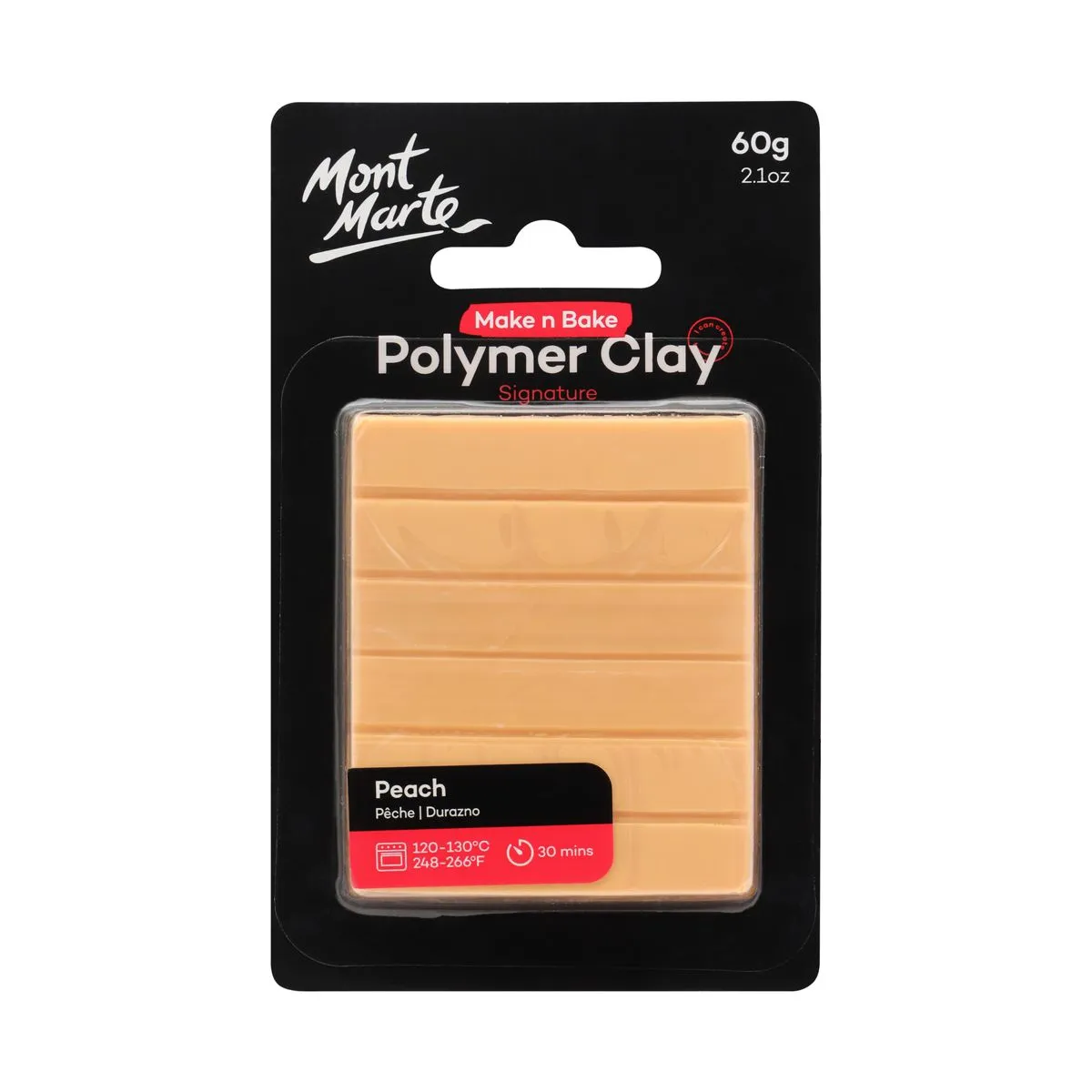 Mont Marte Make n Bake Polymer Clay 60gm Peach