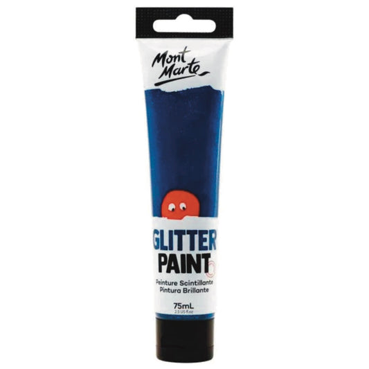 Mont Marte Glitter Paint 75ml Dark Blue