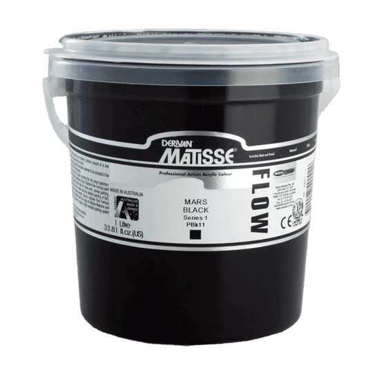 MATISSE FLOW ACRYLIC 1 Litre Mars Black