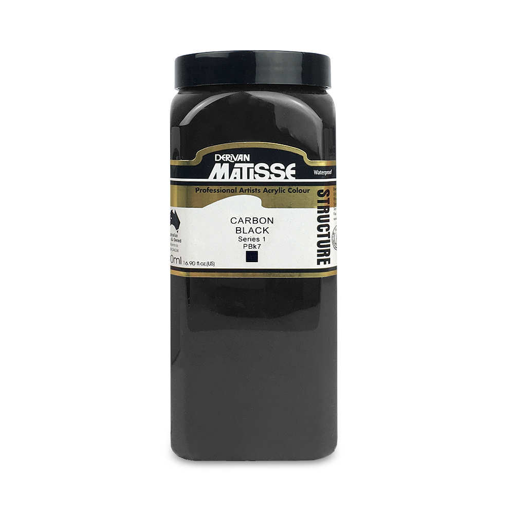 MATISSE STRUCTURE ACRYLIC 500ml S1 Carbon Black