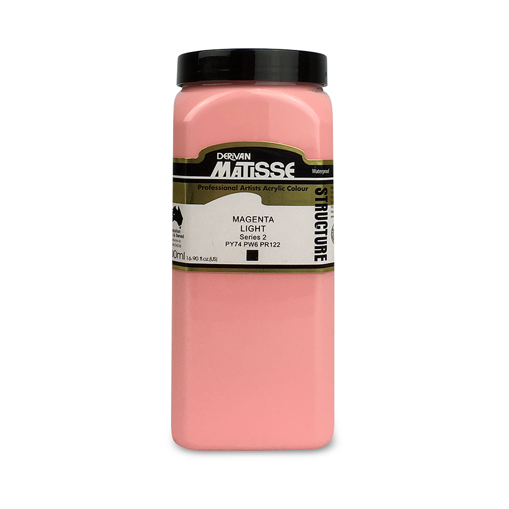 MATISSE STRUCTURE ACRYLIC 500ml S2 MAGENTA LIGHT