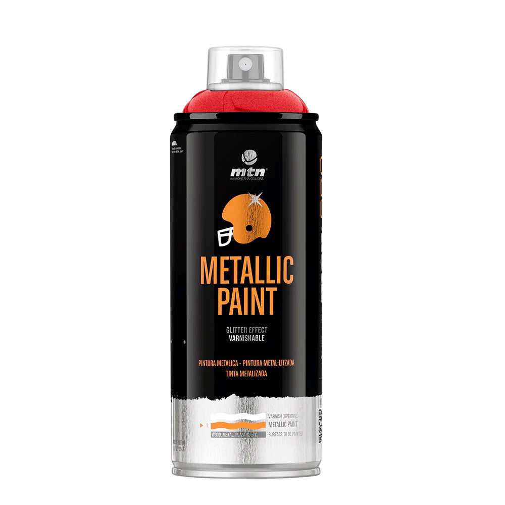 MTN PRO Metallic Spray Paint 400ml Metallic Red