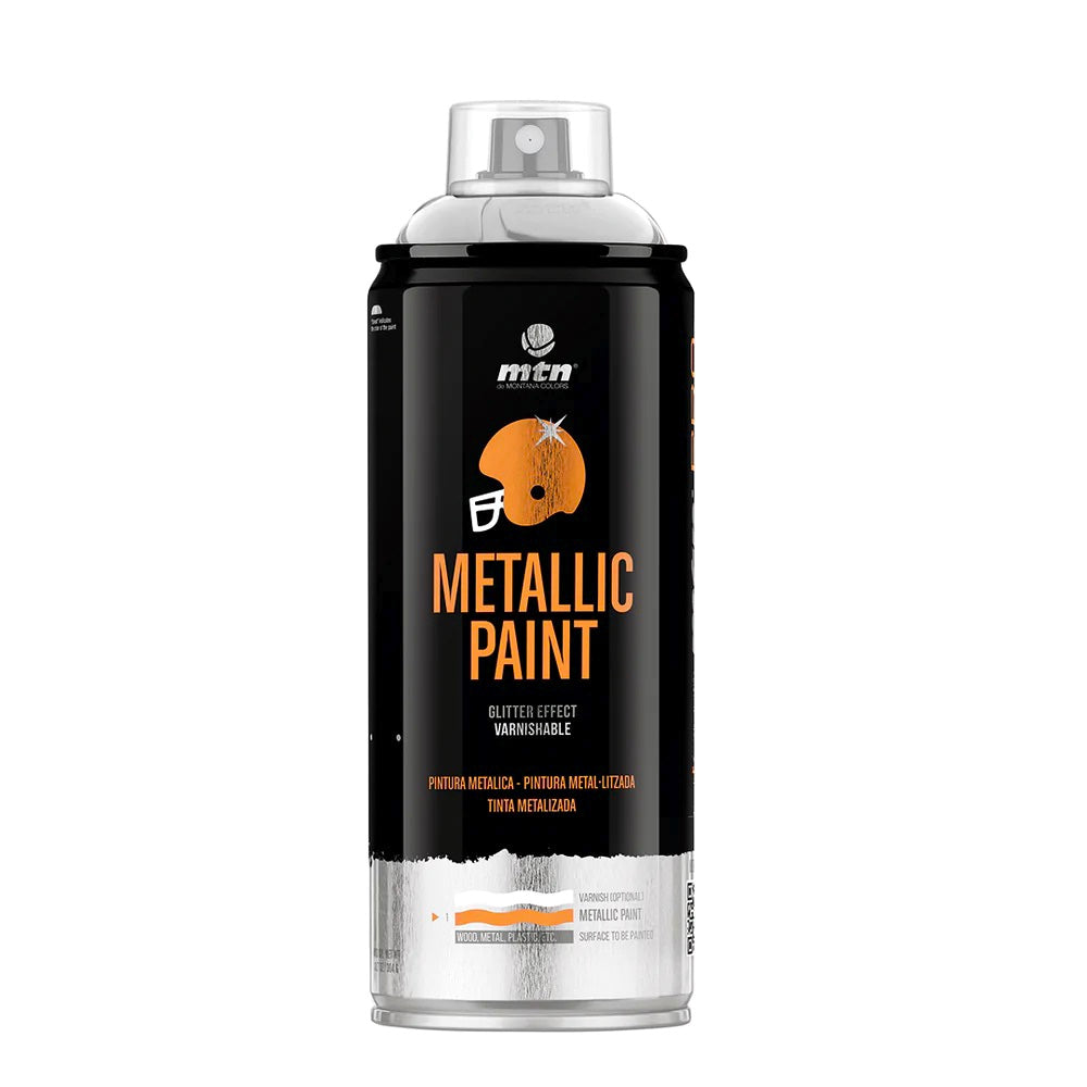 MTN PRO Metallic Spray Paint 400ml Metallic Aluminium