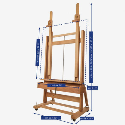 Mabef M02 Studio Easel Double Mast - Mabef