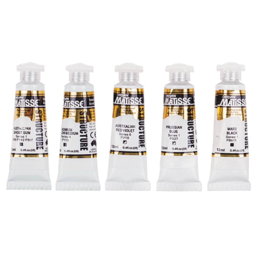 Matisse Structure MINI Set 5x12ml Split Yellow Compliment