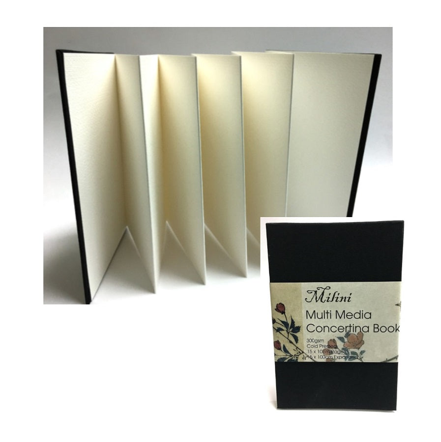 Milini Multi Media Concertina Book 300gsm