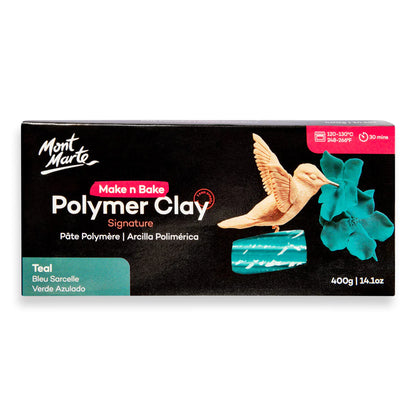 Mont Marte Make n Bake Polymer Clay 400gm Teal