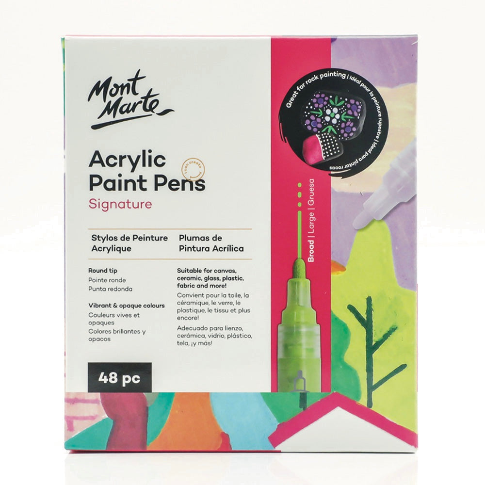 Mont Marte Acrylic Paint Pens Broad Tip 48pc Mont Marte 1