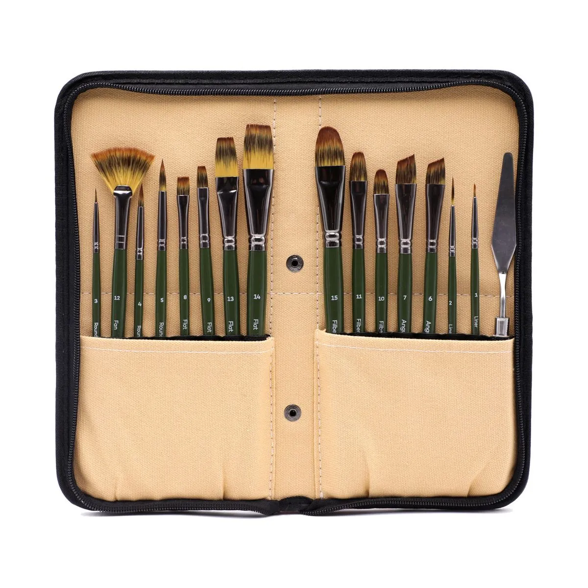 Mont Marte Artist Brush Set with Easel Wallet 17pc