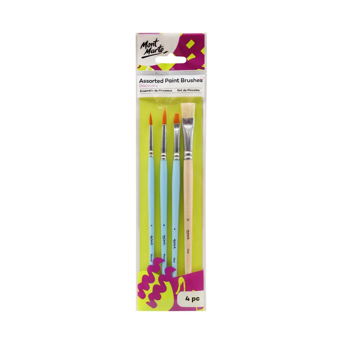 Mont Marte Brush Set 4pc BMHS0042