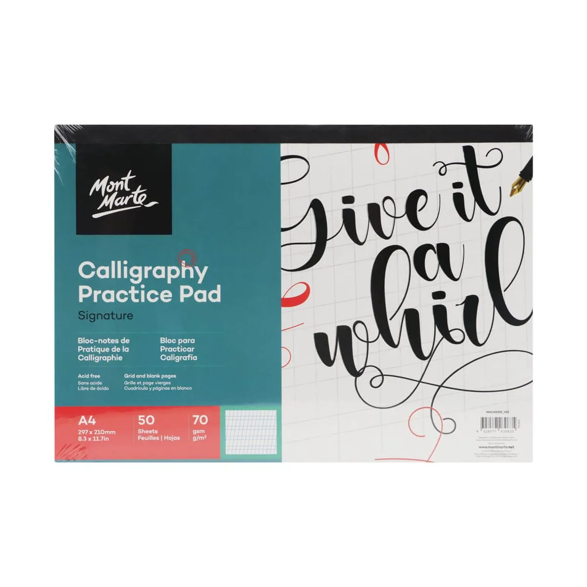 Mont Marte Calligraphy Workbook A4 50 sheet