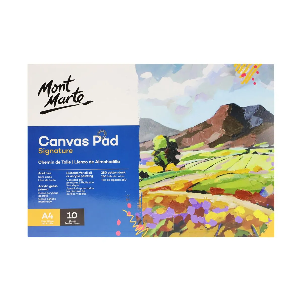 Mont Marte Canvas Pad 10 Sheet A4