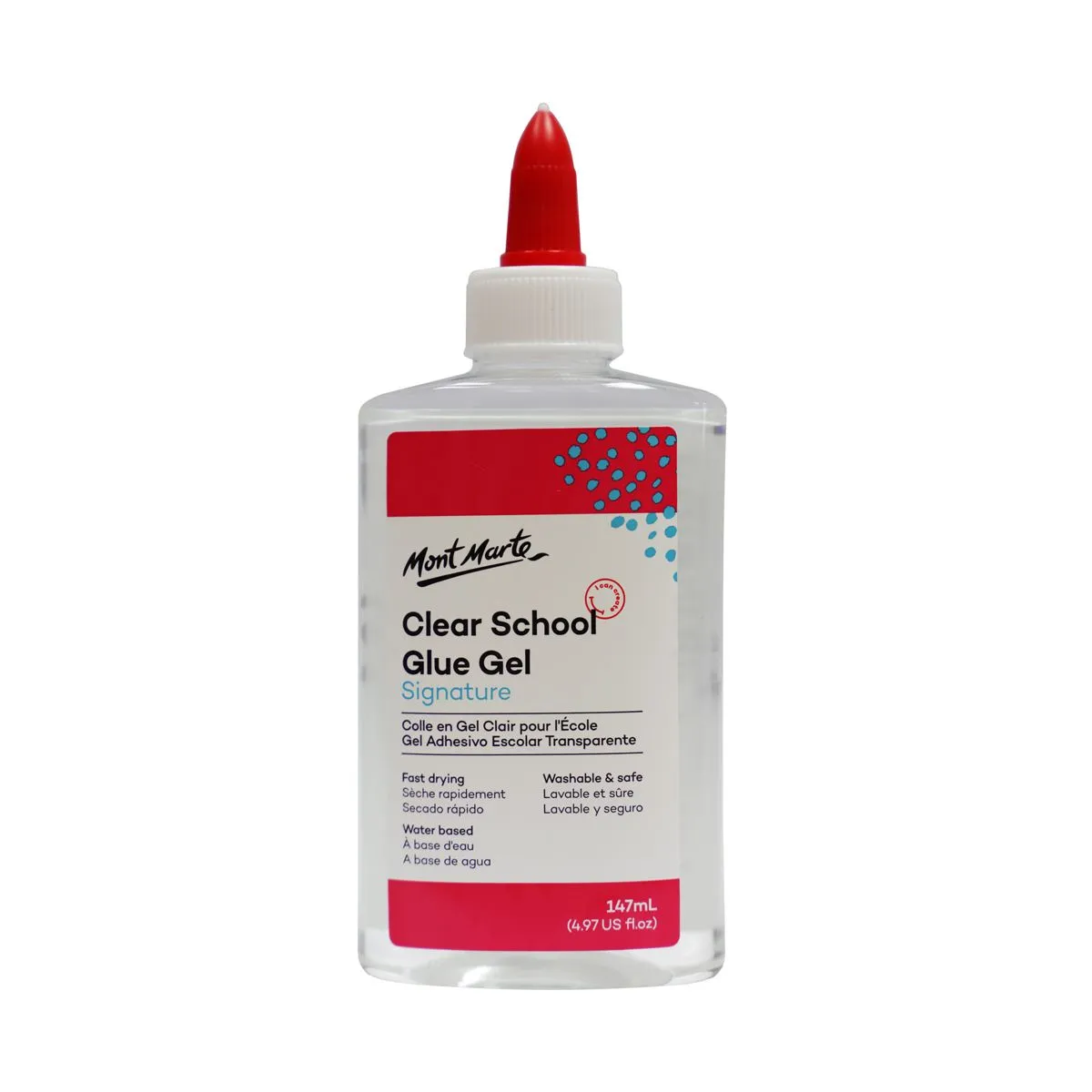 Mont Marte Clear School Glue Washable 147ml