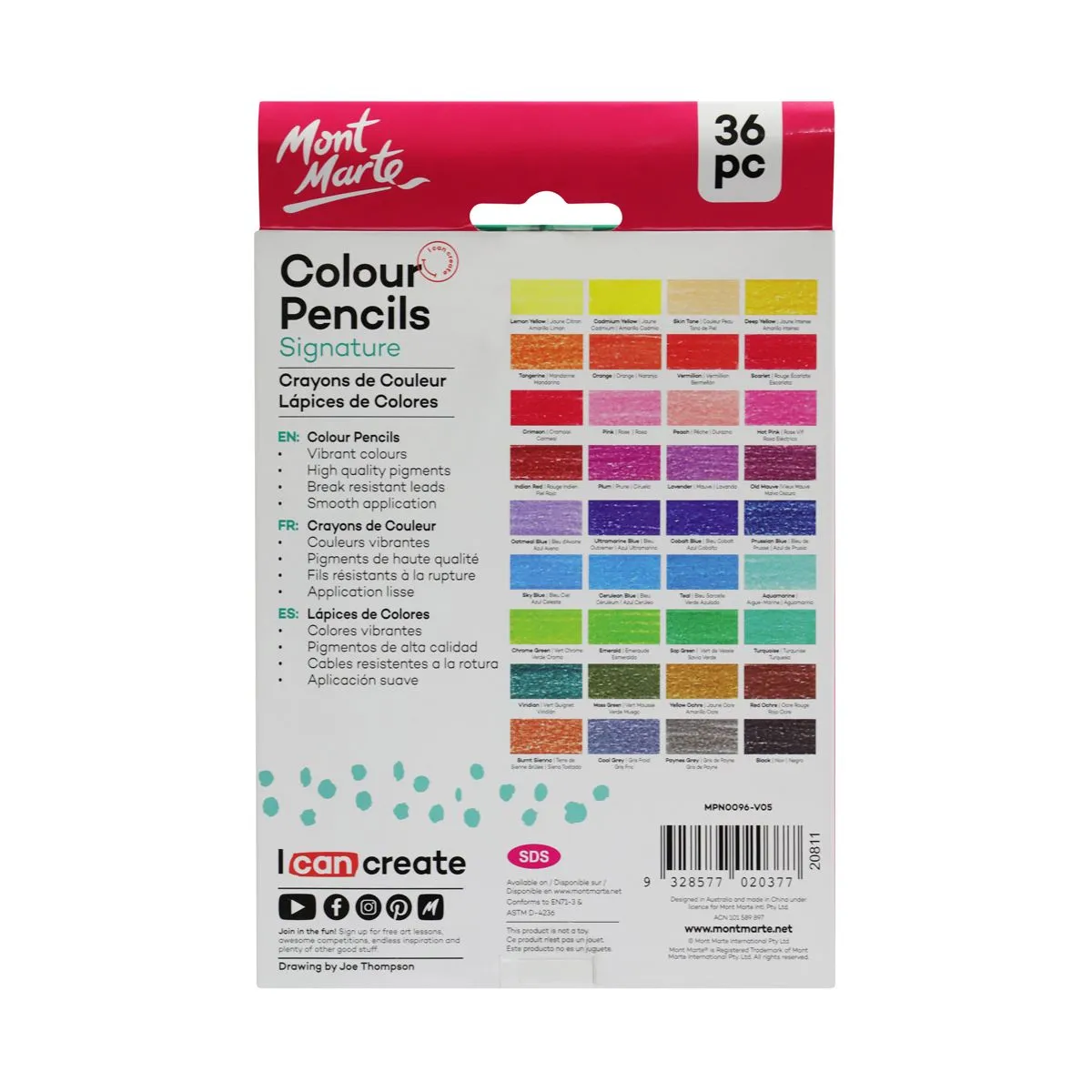 Mont Marte Colour Pencils Signature 36pce