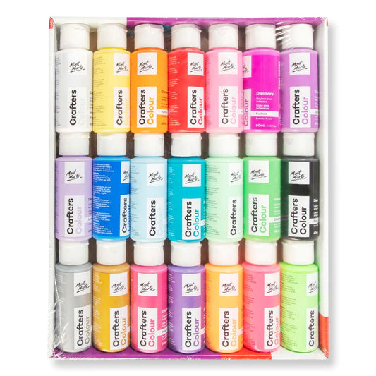 Mont Marte Crafters Colour Paint Set 21pc x 60ml