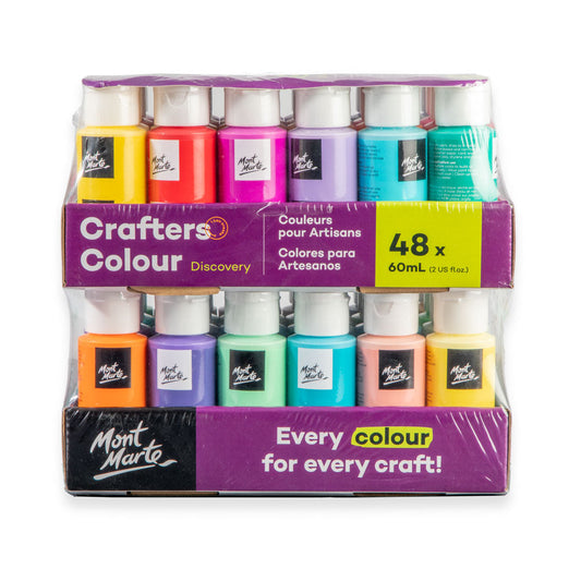 Mont Marte Crafters Colour Paint Set 48pc x 60ml