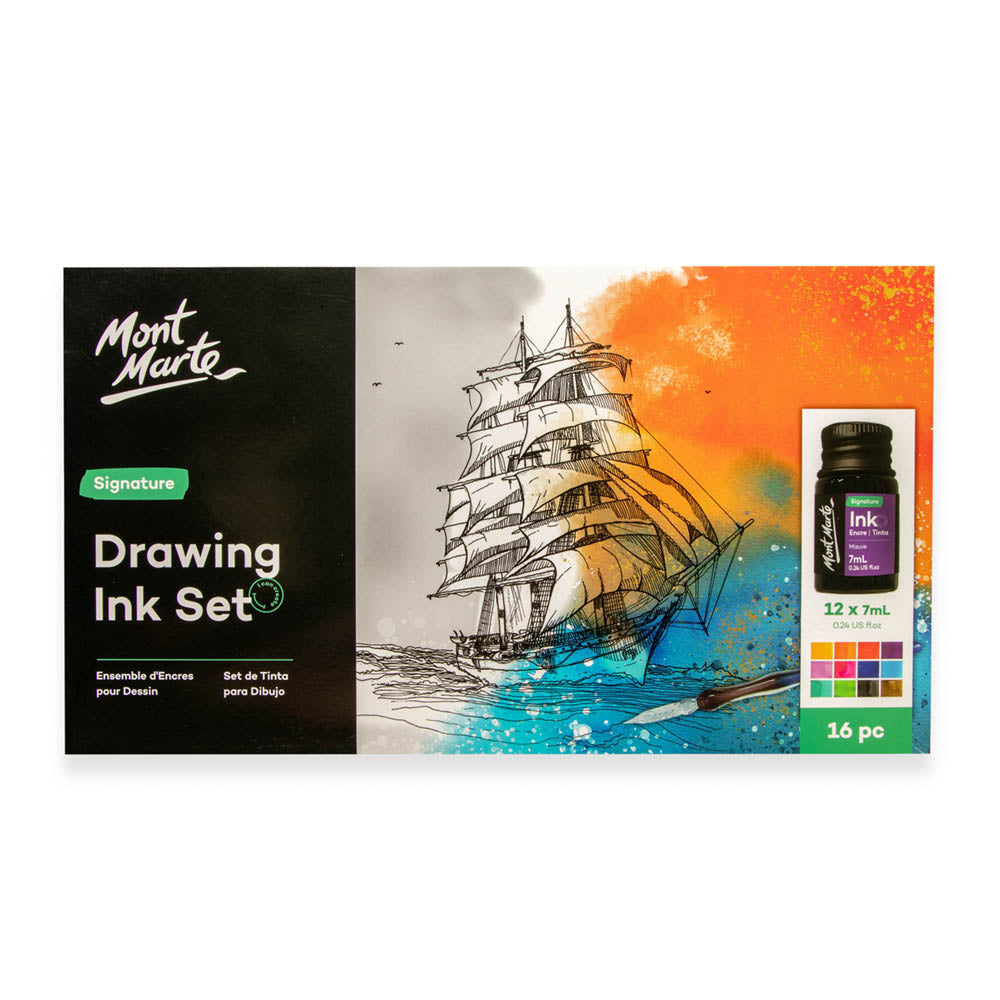 Mont Marte Drawing Ink Set 16pc