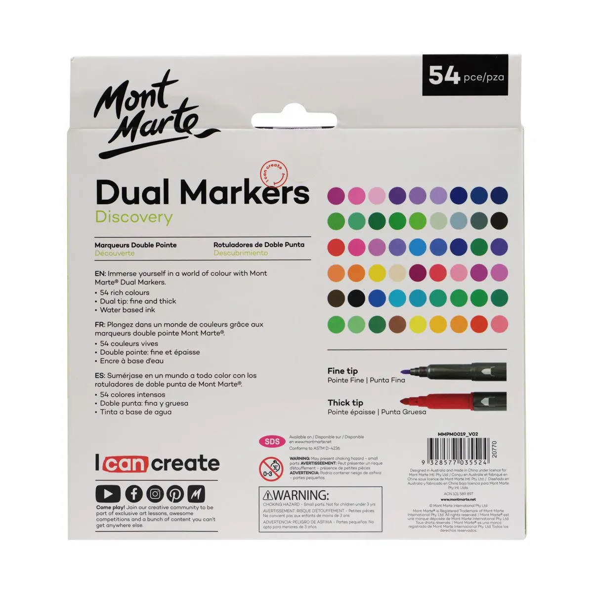 Mont Marte Dual Markers 54pce