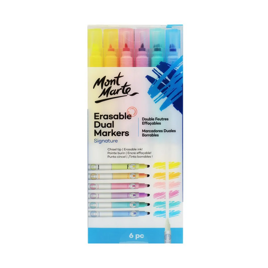 Mont Marte Erasable Dual End Markers 6pc