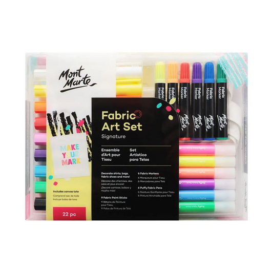 Mont Marte Fabric Marker Art Set 22pc