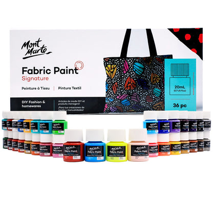 Mont Marte Fabric Paint Set 36pc x 20ml