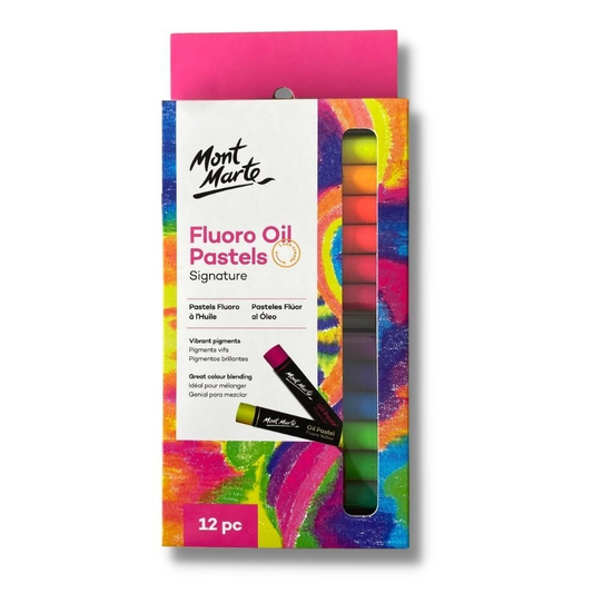 Mont Marte Fluoro Oil Pastels 12pc