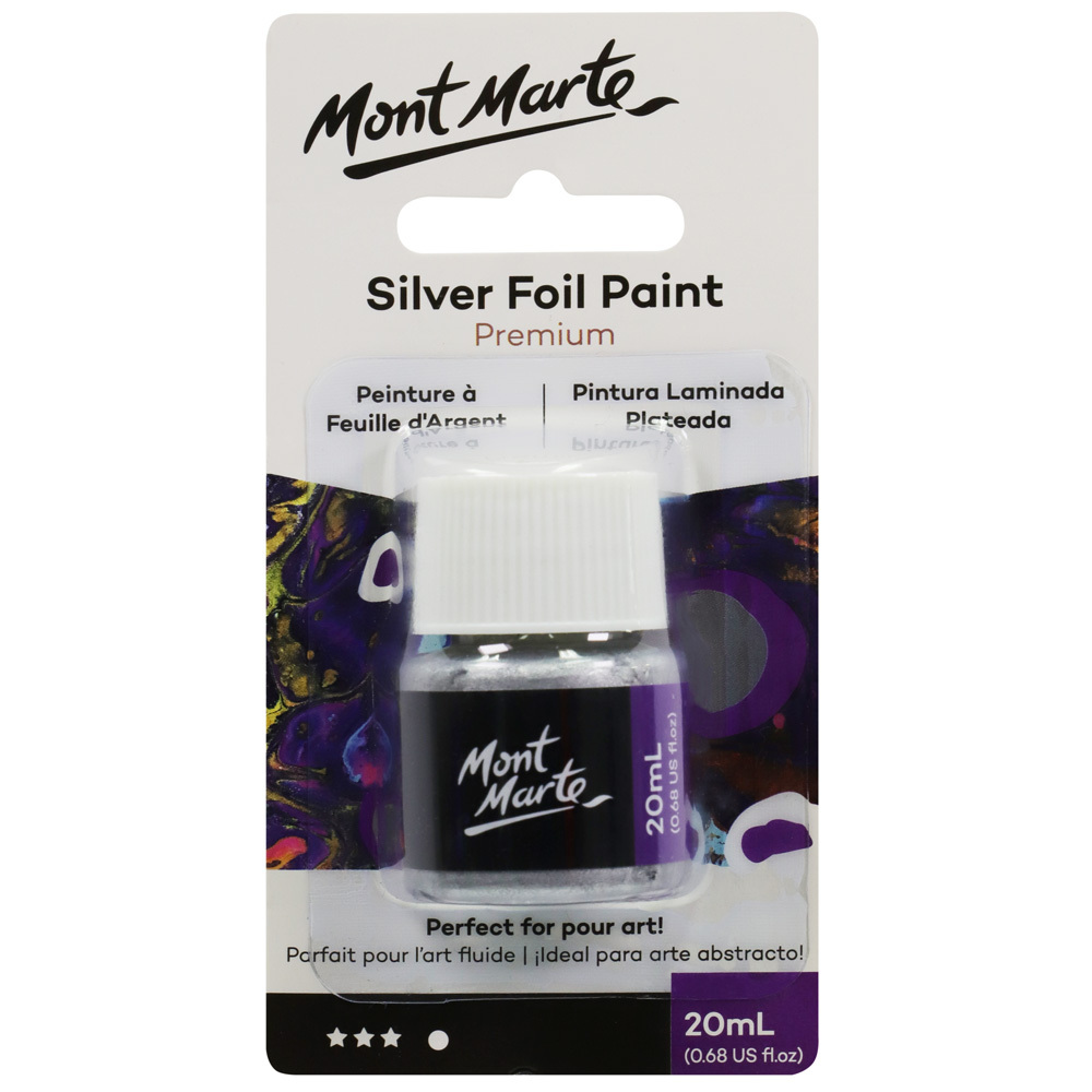 Mont Marte Foil Paint 20ml Silver