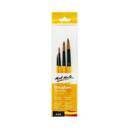 Mont Marte Gallery Series Brush Set Acrylic 4pce No.15