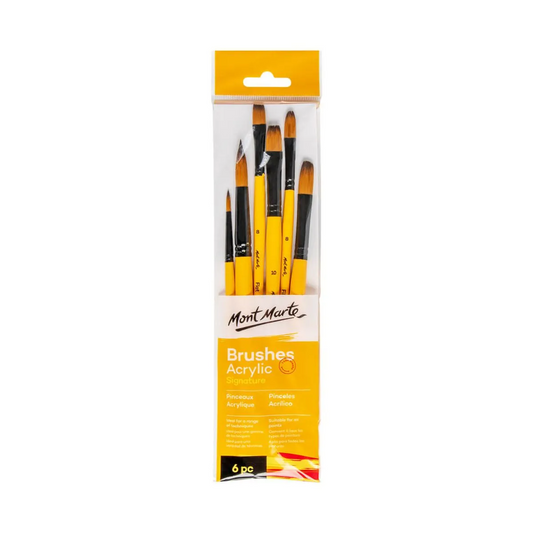 Image 1 of Mont Marte Gallery Series Brush Set Acrylic 6pce No.17