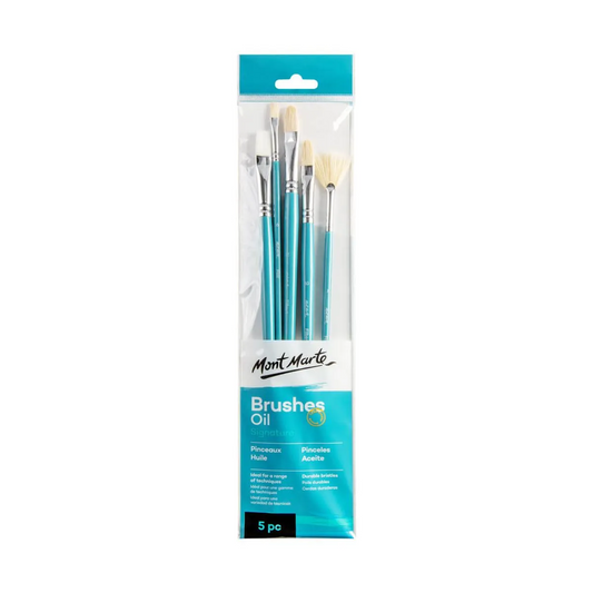 Mont Marte Gallery Series Brush Set Oils 5pce No.24