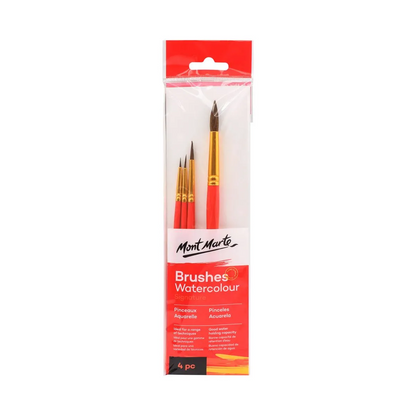 Mont Marte Gallery Series Brush Set Watercolour 4pce No.29