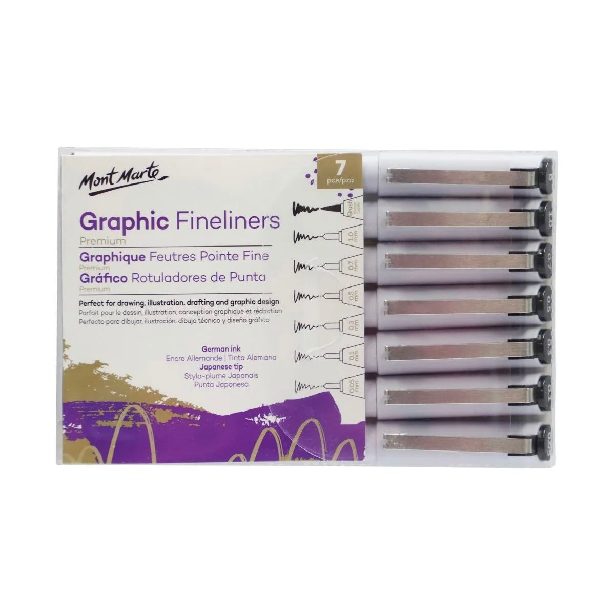 Mont Marte Graphic Fineliners Set 7pc