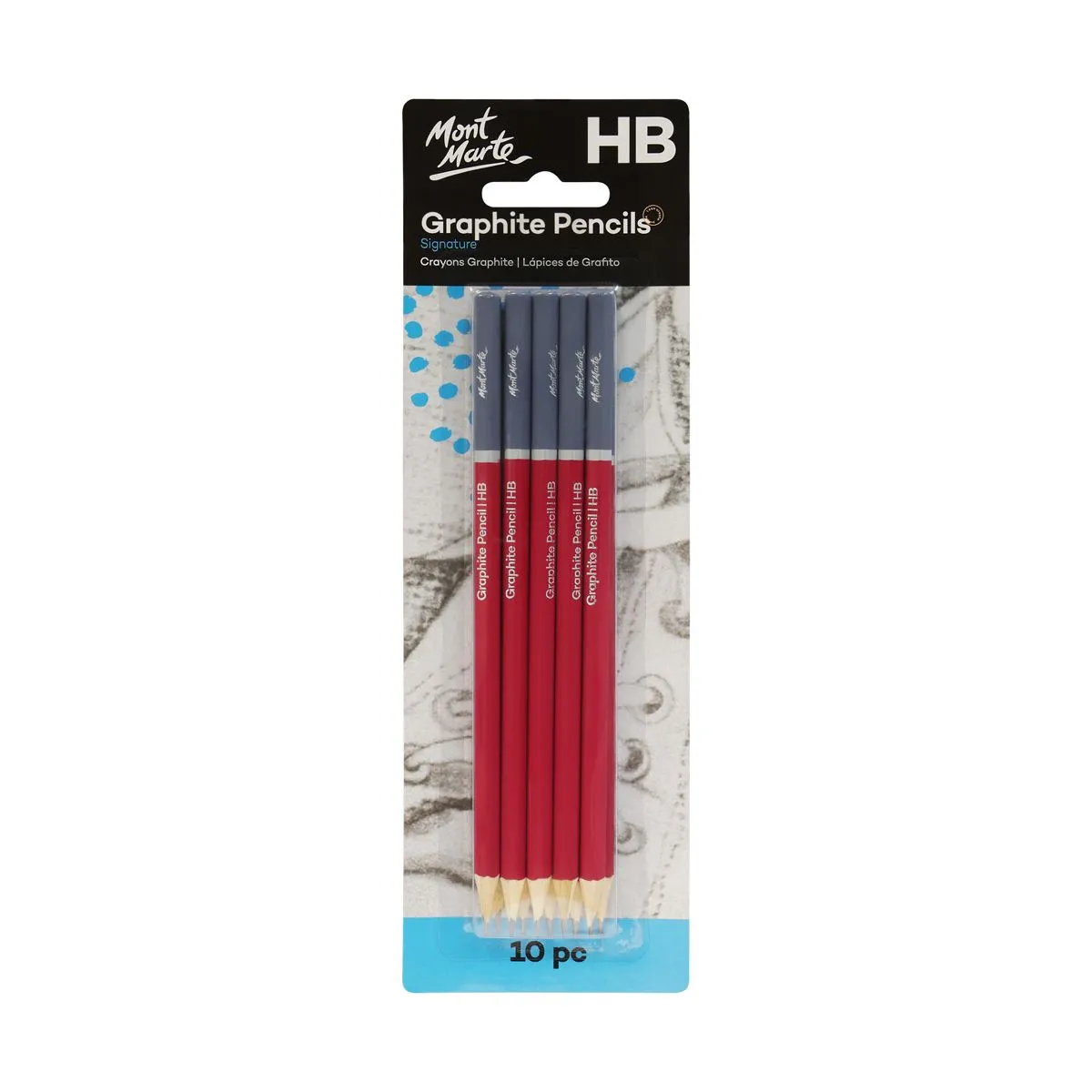 Mont Marte Graphite Pencils HB 10pc