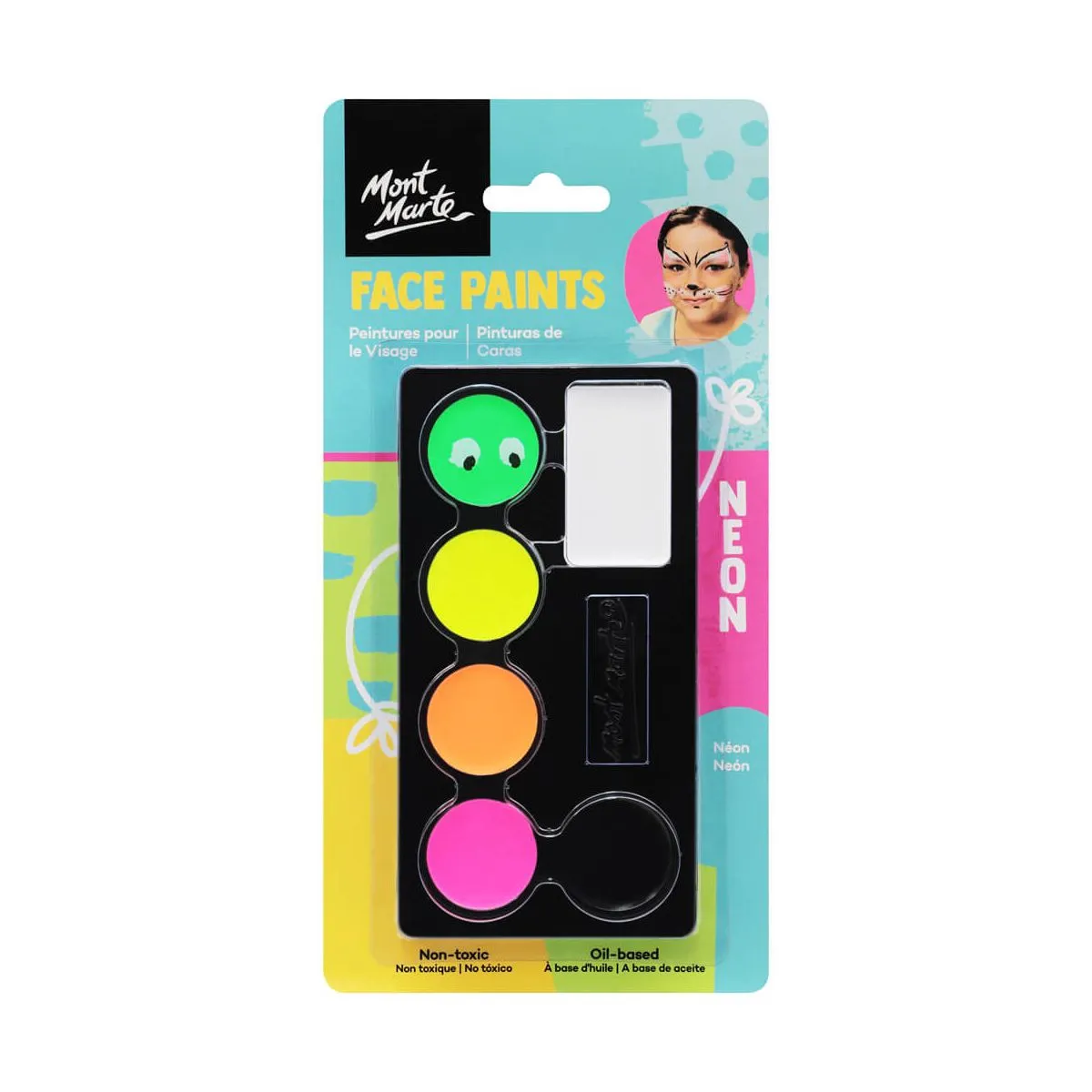 Mont Marte Kids Face Painting Set Neon