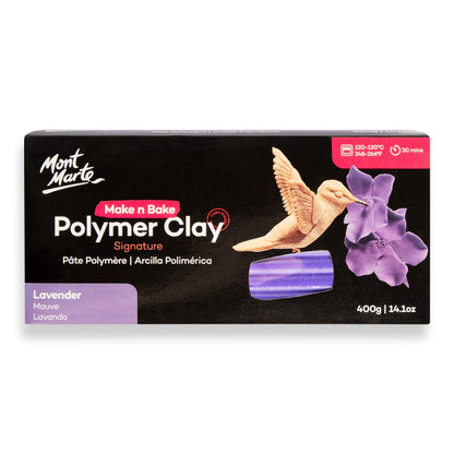 Mont Marte Make n Bake Polymer Clay 400gm LAVENDER