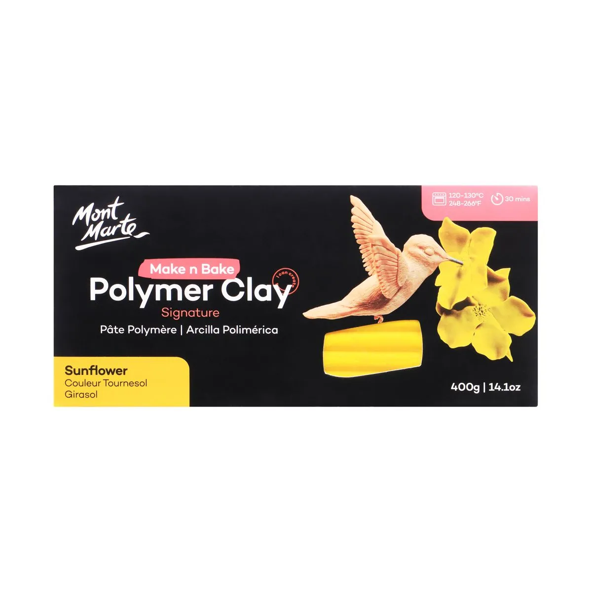 Mont Marte Make n Bake Polymer Clay 400gm Sunflower