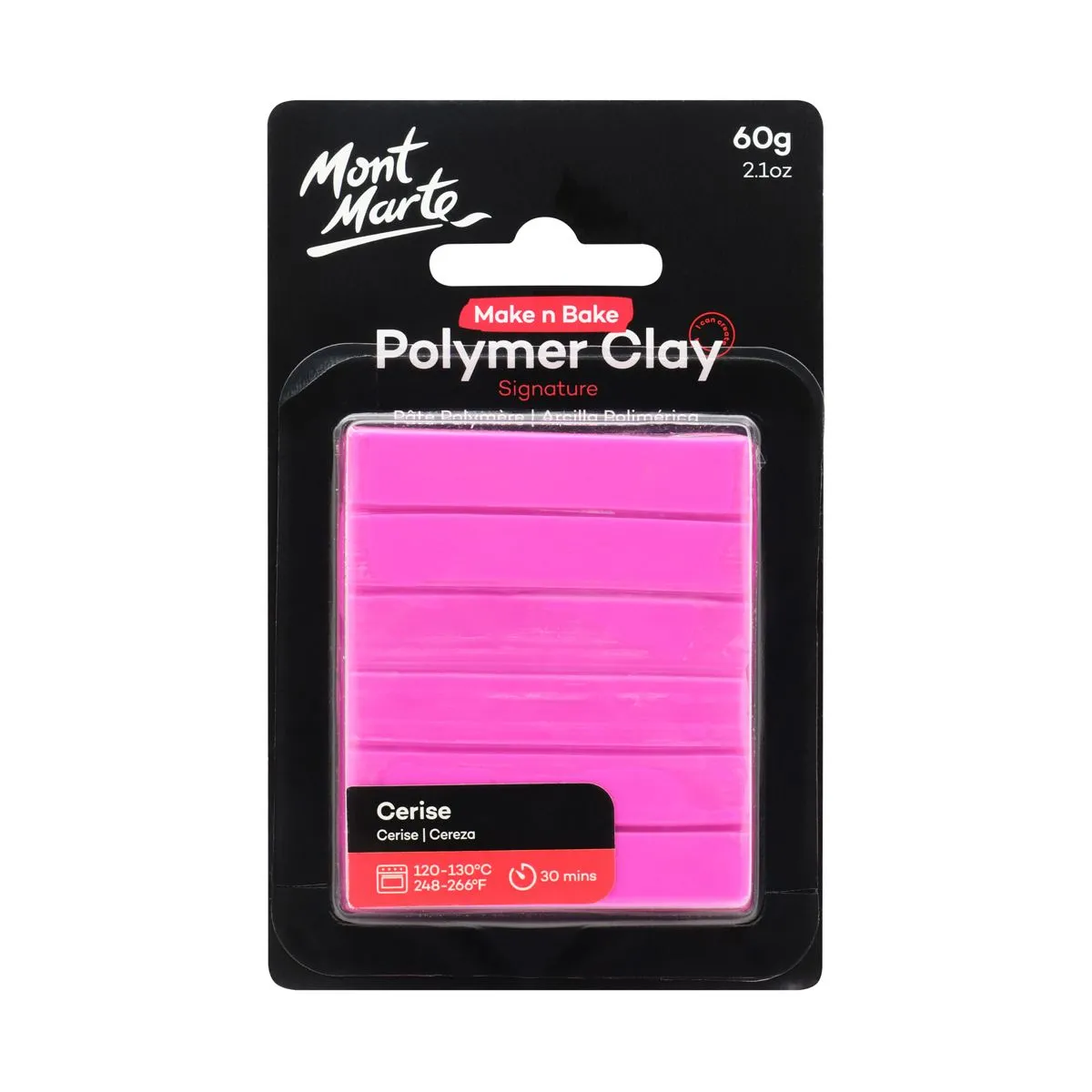 Mont Marte Make n Bake Polymer Clay 60gm Cerise