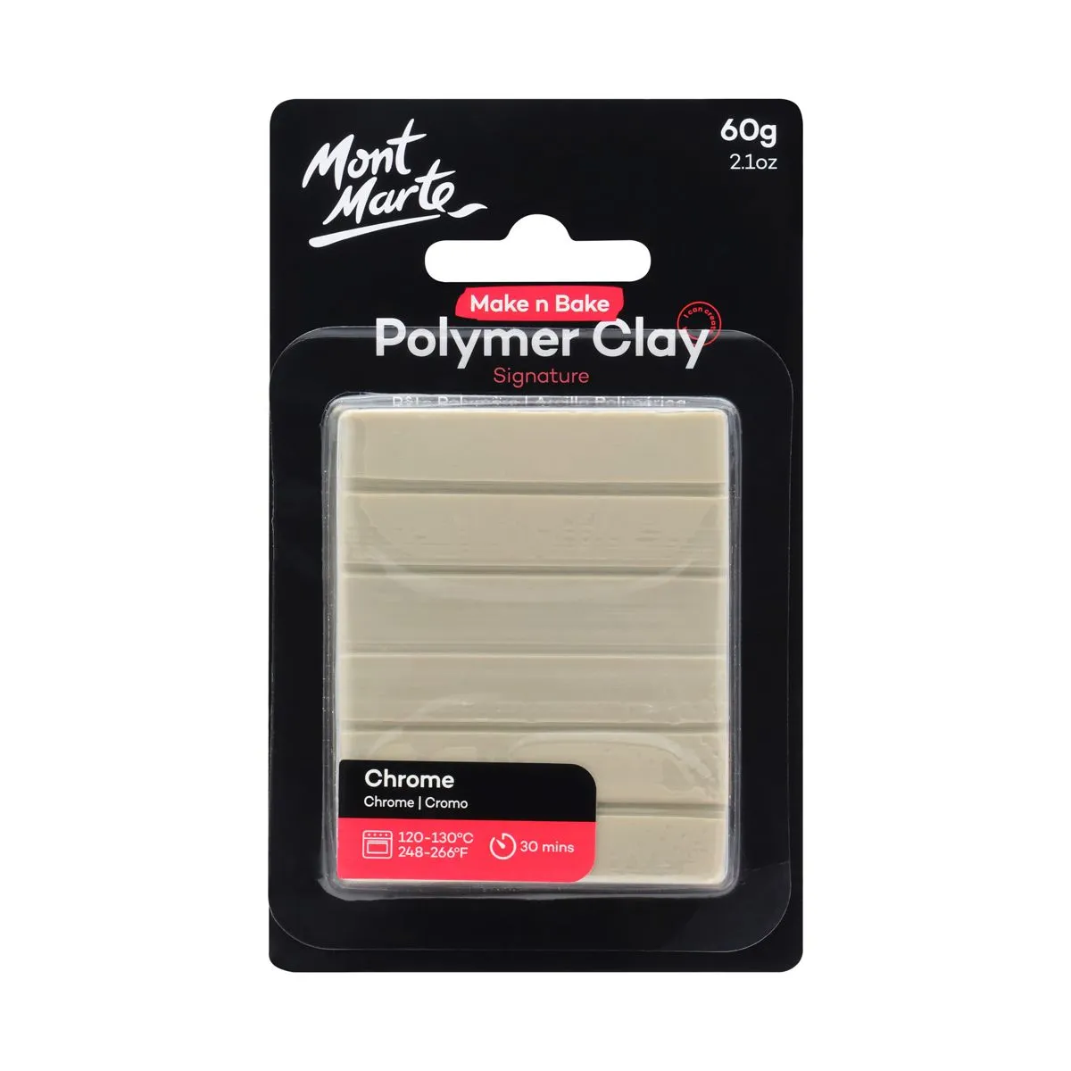 Mont Marte Make n Bake Polymer Clay 60gm Chrome