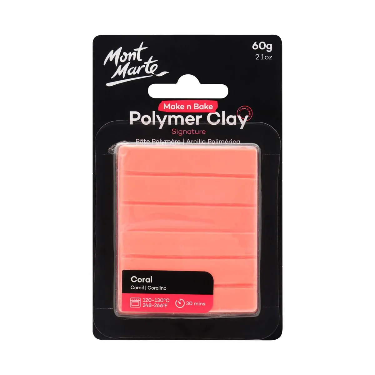 Mont Marte Make n Bake Polymer Clay 60gm Coral