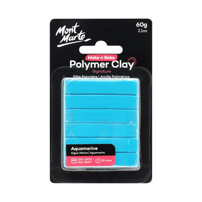 Mont Marte Make n Bake Polymer Clay 60gm AQUAMARINE