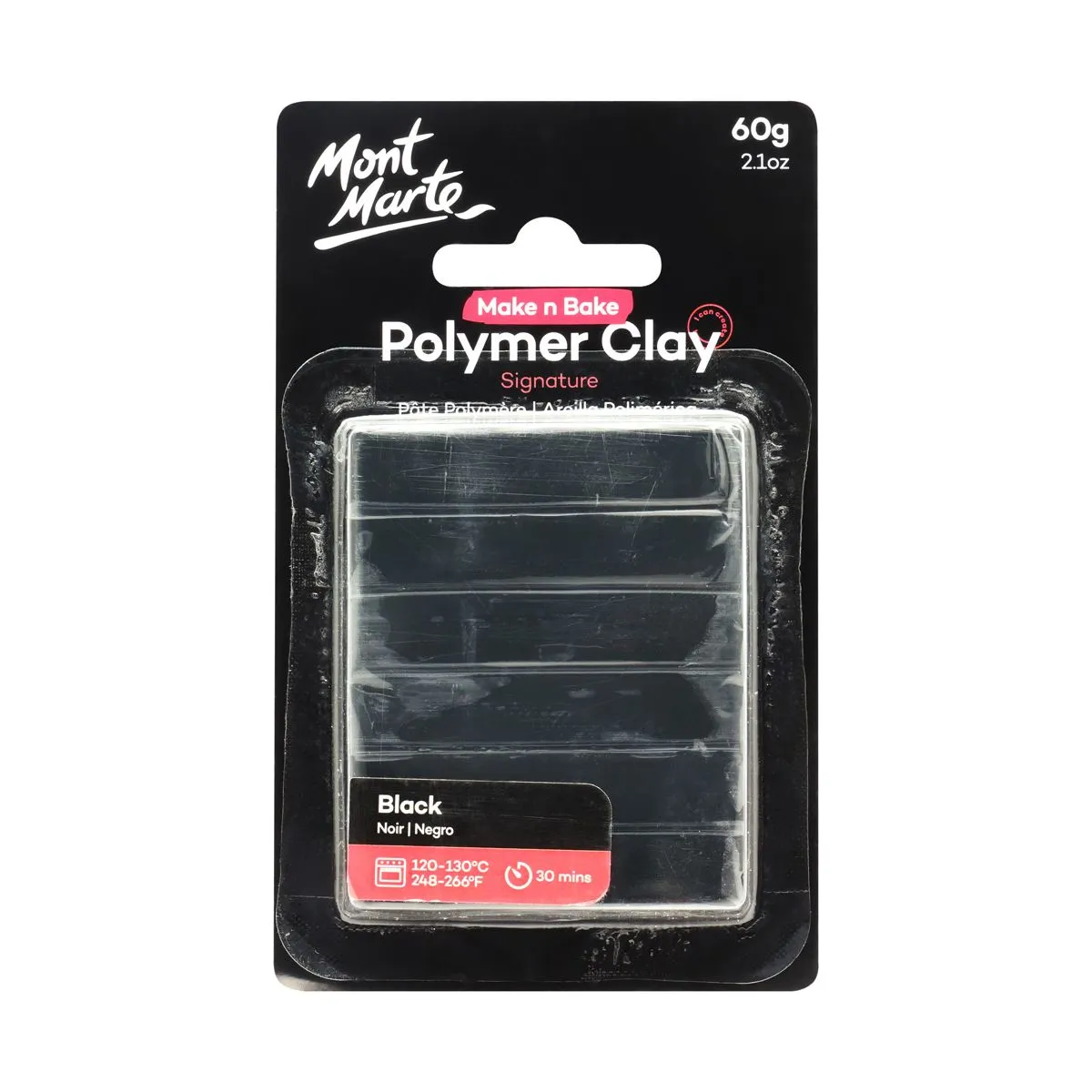 Mont Marte Make n Bake Polymer Clay 60gm BLACK