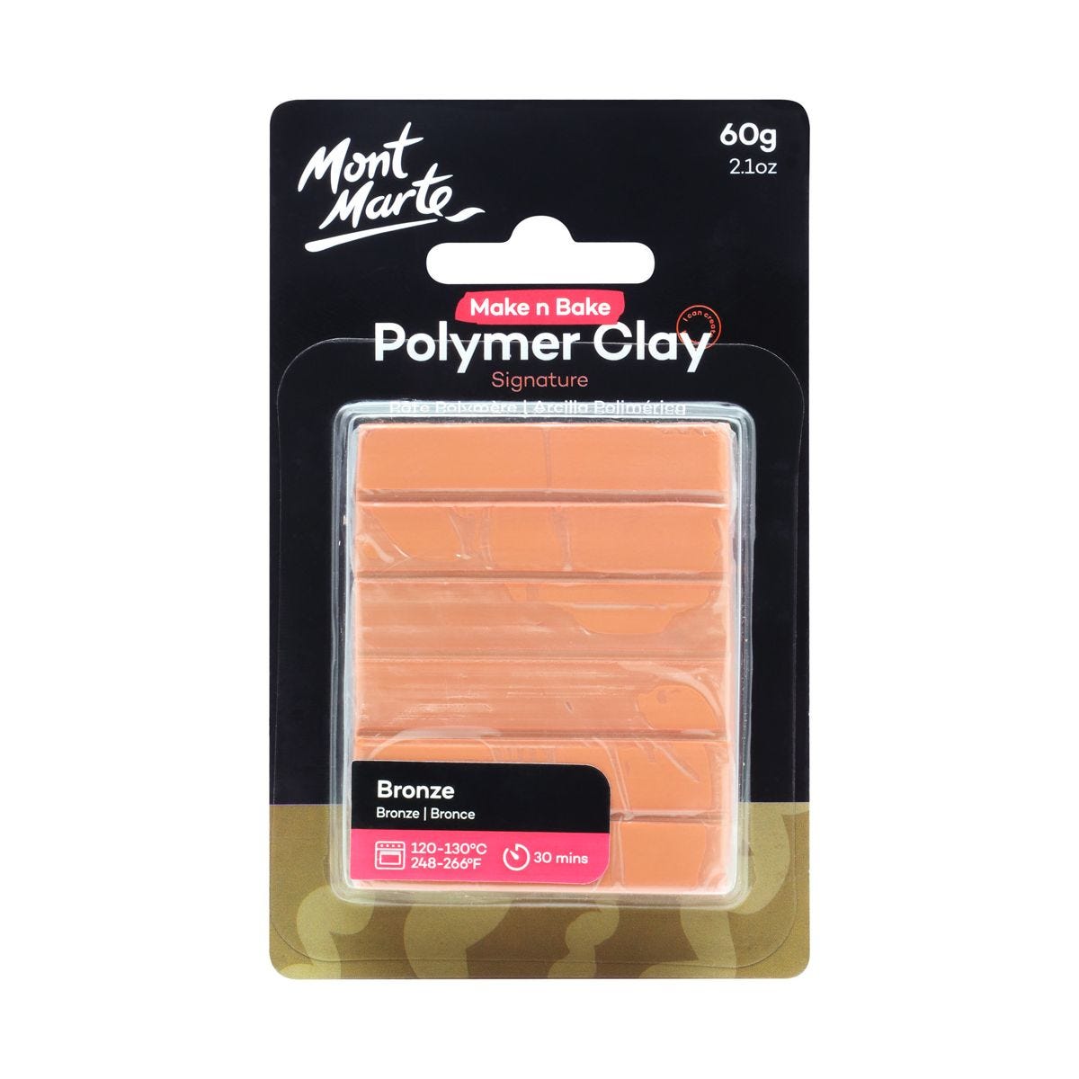 Mont Marte Make n Bake Polymer Clay 60gm BRONZE