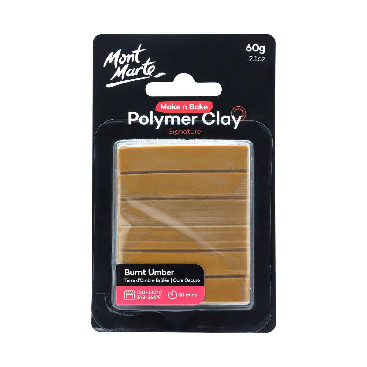 Mont Marte Make n Bake Polymer Clay 60gm BURNT UMBER